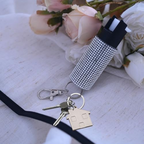 Pepper Spray for Women, Mini Bling Keychain, 12-Ft Range, Quick Release - color: Bling Bling