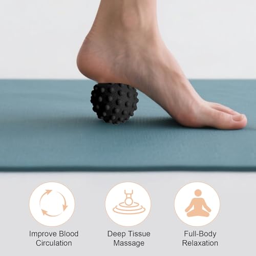 Foot Massage Ball Myofascial Release, Restore Foot Massage Roller, Massage Tool for Tight Muscles and Sore Feet, Pain Relieve from Plantar Fasciitis, Black - color: 1 Black Massage Ball