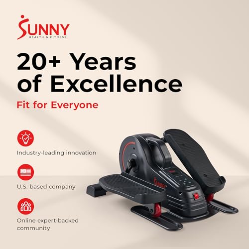 Sunny Health & Fitness Under Desk Pedal Elliptical Machine Leg Exerciser - color: Multicolor