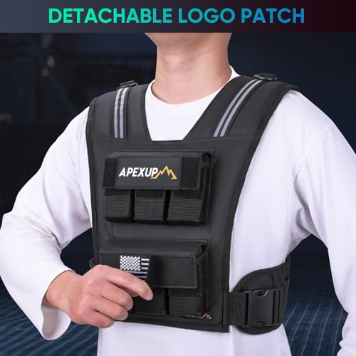 APEXUP Weighted Vest Men, Adjustable Weight Vest for Running - color: Digi Camo, size: With Weights-30lbs
