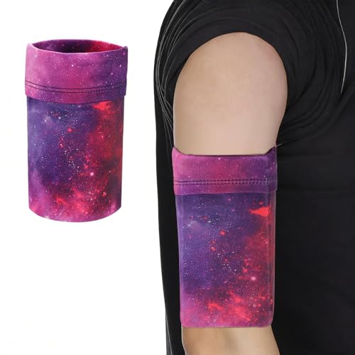 Cell Phone Armband Sleeve, Universal Sports Arm Band Starry Sky - color: Pinkish-purple