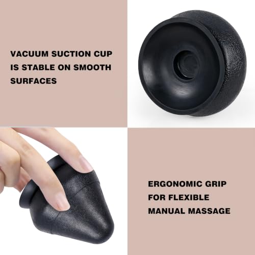 WOVTE Massage Lacrosse Ball for Sore Muscles, Shoulders, Neck, Back, Foot, Body, Deep Tissue, Trigger Point, Muscle Knots, Yoga and Myofascial Release (Blue) (Black（Set）) - color: Black（set）