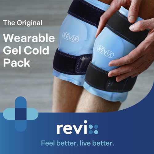 REVIX Ice Wraps for Knee, Ice Packs Reusable with Cold Compression, 2 Pack - style: Blue-2 Packs