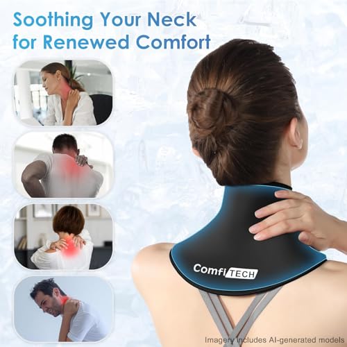 ComfiTECH Extended Neck Ice Pack Wrap Gel Coverage for Shoulder, L, 2 Pack - size: Large