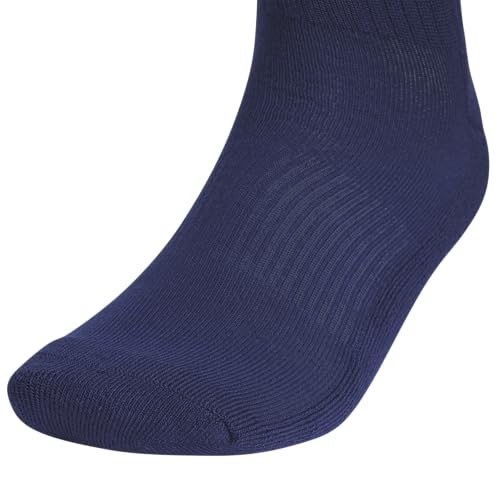 adidas Men's Athletic Cushioned Quarter Ankle Socks 6 Pairs - color: Dark Blue/Collegiate Navy/Tech Indigo Blue, size: Large