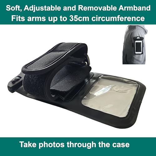 Waterproof Phone Holder for Running and Swimming with Armband - Large Black - size: Large No Headphone Jack