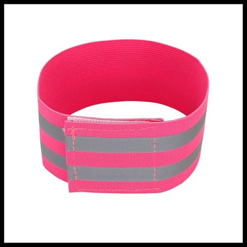 8pcs Reflective Bands for Arm Reflective Armbands High Visibility Night Cycling Riding Reflector Tape Straps Bracelet Pink Durable Material