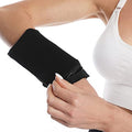Pocket Wrist Wallet Purse for Women Men Quick Dry Zippered Wrist Pouches Wristband with Phone Holder for Running, Walking, Hiking, Jogging, Travel, Sports (Black)