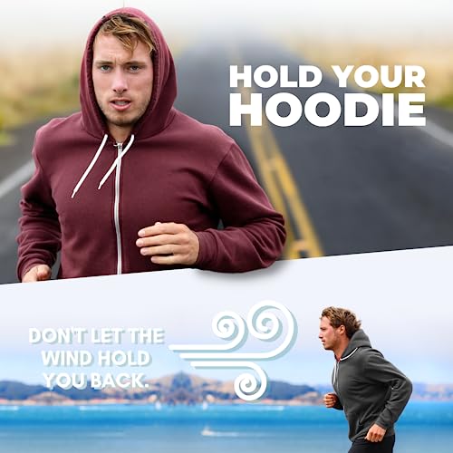 Hoodie Holder Headband to Keep Your Hoodie in Place | Workout Accessory Clip for Running Cycling Exercise | No More Hassle Adjusting Your Hood - style: 1-Pack