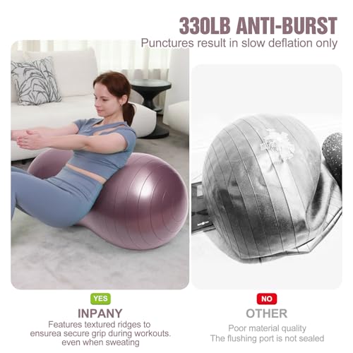 INPANY Peanut Exercise Ball for Labor, Physical Therapy & Fitness - color: Rose Gold