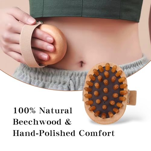 2PCS Meridian Brush Massage Body, Meridian Pressure Brush Wood Therapy Massage Tools for Full Body Shaping and Pain Relief