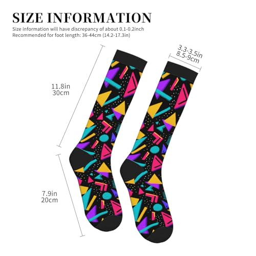 Compression Socks Knee High Circulation Support Socks For Women Men Athletic Running Work Hiking Cycling Travel - color: 80s
