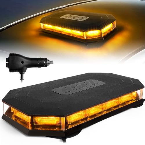 ASPL 16.5 Inch Roof Top Beacon Warning Strobe Light for Trucks Amber - color: Amber