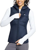 baleaf Women's Winter Running Vest Fleece Hooded Jacket Warm Slim fit - color: Navy Blue, size: XX-Large