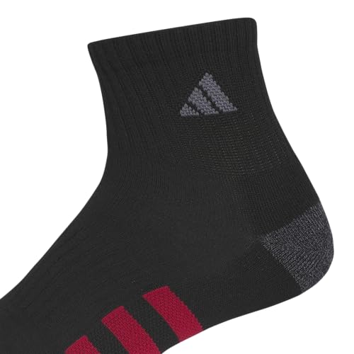 adidas Cushioned 3.0 3-Pack Quarter Socks - color: Black/Grey Six/White/3/Color