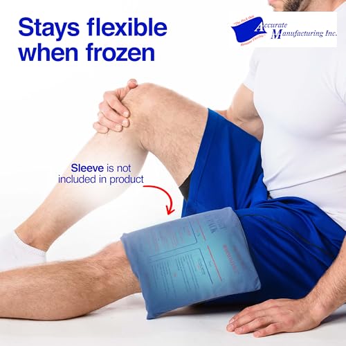 Flexible Reusable Gel Packs for Neck, Wrist, Arm, Back and Shoulder Pain Relief - Versatile Hot or Cold Gel Packs for Injuries, Sore Muscles or Toothache Pain Relief, Blue, 10" x 15", 2 Pack - size: 10"x15"-2 Pack