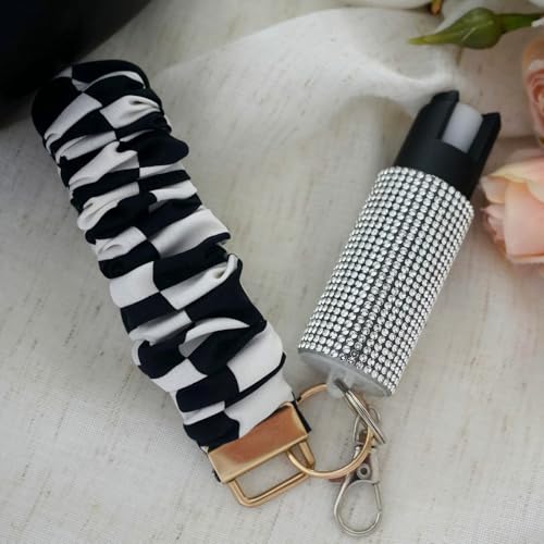 Pepper Spray for Women, Mini Bling Keychain, 12-Ft Range, Quick Release - color: Bling Bling