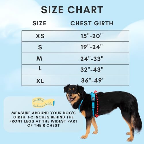 ShawnCo Basecamp Dog Harness, No-Pull Pet Vest (Mustang Red,S) - color: Mustang Red, size: S