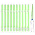 PATIKIL Water Bottle Lanyard, Adjustable Holder Shoulder Strap with Ring Buckle Carrier Clips for Walk Outdoor - color: Fluorescent Green/White