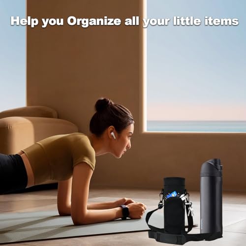 Carrier Bag for Owala FreeSip Insulated Water Bottle 32 oz,Black - color: Black, size: 32 Ounces