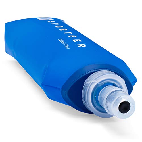 Sporteer 500ml Soft Flask (2-Pack) - Collapsible Water Bottle for Running