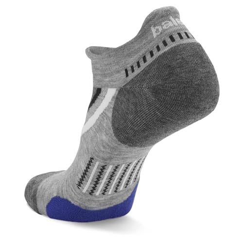 Balega Unisex Adult UltraGlide Friction-Free No-Show Running Socks (1-Pair) - color: Mid Grey/Charcoal, size: Large