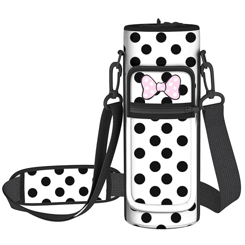 Water Bottle Holder with Strap, 18-32oz Water Bottle Carrier Sling Bag - color: Bow