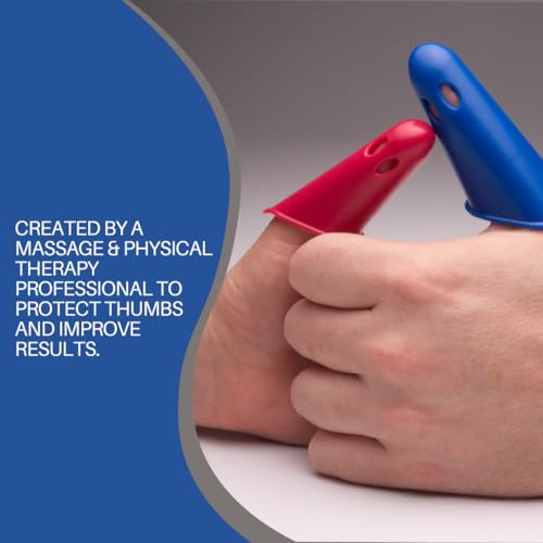 Thumbsavers Massage Tool for Deep Tissue and Trigger Point Massage – Thumb and Joint Support for Massage Therapists, Chiropractors and Physical Therapists – Hand Protection Aid (Small, Red) - size: Small