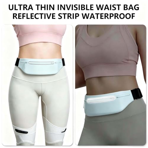Running Belt for Men Women Waterproof Reflective Fanny Packs - color: Blue