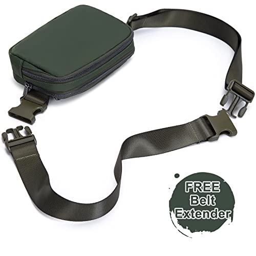 AROME Mini Belt Bag for Women Men Fashion Waist Packs Fanny Pack - color: Army Green