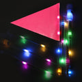LED Bike Safety Flag Reflective 5.5 ft Lighted Bicycle Safety Flag with Heavy Duty LED Fiberglass Pole Tear-Resistant Waterproof PInk Pennant for Bike - color: Pink