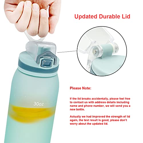 30oz Tritan Water Bottle with Time Marker, 1-Pack, Mint Green - color: Mint Green