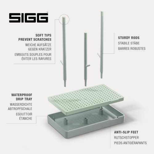 Sigg Drying Rack Elara Lagoon Bottle Drying Rack, Light Green - color: lagoon