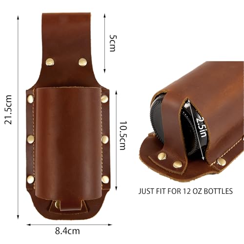 Beer Holder with Beer Bottle Opener Keychain,Leather Beer Holster Bottle Holders,Beer Belt Holder BBQ/Grilling Beer Gifts for Men Father Day Christmas,Cool Bottle Opener Beer Accessories Fun Gadgets