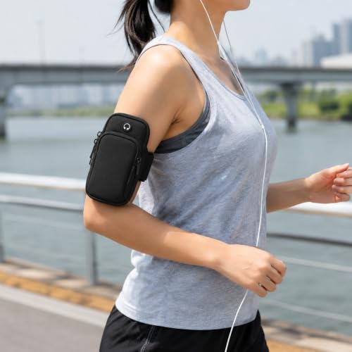 Outdoor Cycling Arm Bag, Adjustable Phone Pouch for Running and Hiking