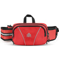 Fanny Pack for Men Women Waist Bag with Water Bottle Holder for Hiking, Travel,Dog Walking, Workout (Red) - color: Red