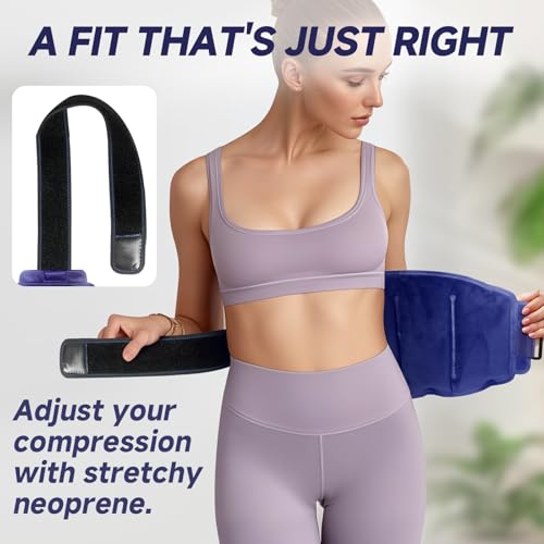 AiricePac 16 × 9" Large Ice Pack for Injuries Reusable Gel for Lower Back, Shoulder, Knee, Elbow, Hip, Leg, Soft Flexible Cold Compress for Pain Relief - style: BLUE-1