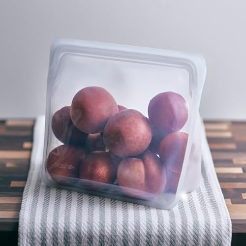 Stasher Premium Reusable Silicone Bag, Stand-Up Mega, Clear, 104 oz - size: Mega