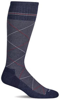Sockwell Men's Scottie Knee High Firm Graduated Compression Sock - color: Denim, size: Medium-Large