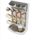 IEEK Baby Bottle Drying Rack,Space Saving Countertop Drying Rack for Baby Accessory & Pump Parts,Suction Cup Wall Mounted Bottle Rack Holder Large Vertical Drying Tower,Grey and White - size: Bottle rack with suction cup