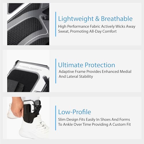 Ovation Medical Nu-Form Ankle Brace - Premium, Low Profile Ankle Stabilizer and Ankle Compression Brace - Breathable Ankle Brace for Sports, Ankle Sprains, Injury Recovery Support, & More (X-Large) - size: X-Large