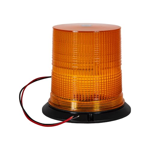 Buyers Products SL660A Tall 6.5 Inch Wide Incandescent Beacon, Flashing Warning Safety Lights, Construction Vehicle Lights, Bar Light for Work Trucks, Beacon Light, Amber