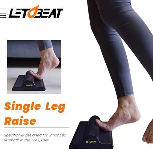 Plantar Fasciitis Foot Stretcher - Anti-Slip Leather, Black, L - color: Black, size: L