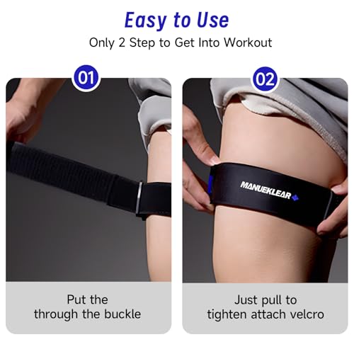 MANUEKLEAR Blood Flow Restriction Bands for Women Butt Lift - color: Blue