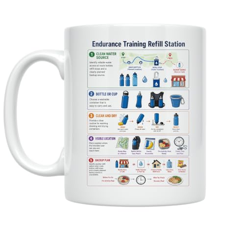 Endurance Training Refill Station Mug - Runners Hydration - 11 oz Ceramic