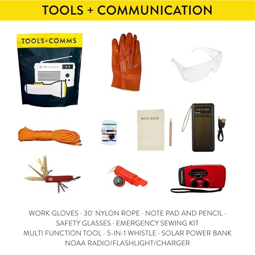 Complete Earthquake Bag - 3 Day Emergency kit for Earthquakes, Hurricanes, Wildfires, Floods + Other disasters - style: 2 Person