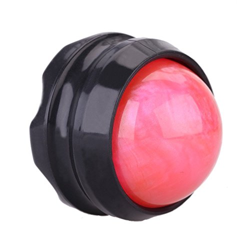 Manual Massage Roller Ball - Massager and Therapy Tool for Sore Muscles, Shoulders, Arms, Neck, Back, Feet, Body, Deep Tissue, Stiffness, Joint Pain, Stress Relief - color: Pink