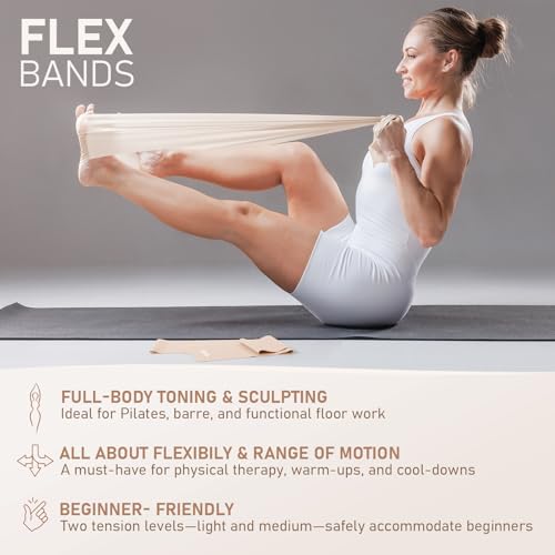 PhysKcal Pilates Kit, 15-Inch Pilates Ring with 1x Pilates Ball & 5X Bands - color: Nude