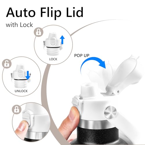 XACIOA Replacement Flip Lid for Hydro Flask Standard Mouth Bottle - color: White