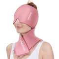 ONLYCARE Migraine Relief Cap, Headache Relief & Neck Ice Pack Wrap Gel Set - color: Pink